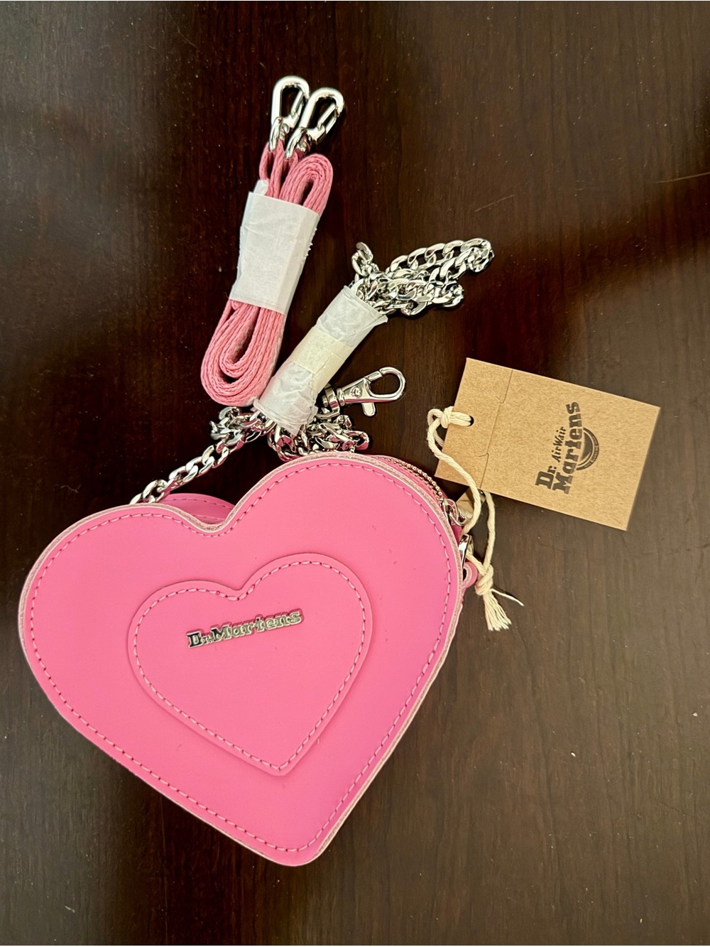 Dr. Martens Pink Heart Crossbody Bag